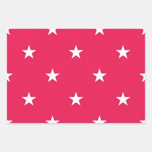 Feuille De Papier Cadeau Motif d'étoiles (Devant)