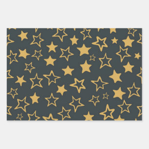 Feuille De Papier Cadeau Motif d'étoiles