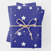 Feuille De Papier Cadeau Motif d'étoiles (En situation)