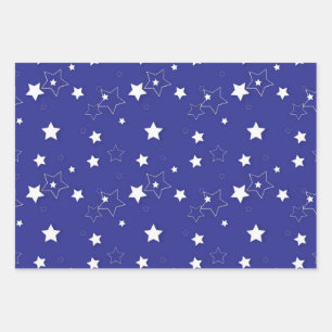 Feuille De Papier Cadeau Motif d'étoiles