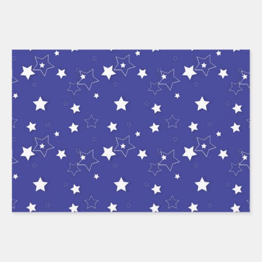 Feuille De Papier Cadeau Motif d'étoiles (Devant)