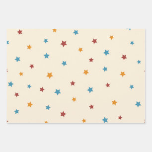 Feuille De Papier Cadeau Motif d'étoiles