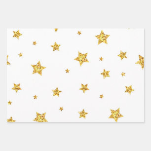Feuille De Papier Cadeau Motif d'étoiles