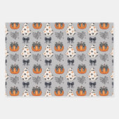 Feuille De Papier Cadeau Motif d'Halloween Carton mignon (Devant)