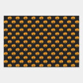 Feuille De Papier Cadeau Motif d'Halloween Citrouille mou orange (Devant 3)