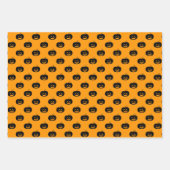 Feuille De Papier Cadeau Motif d'Halloween Citrouille mou orange (Devant 2)