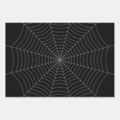 Feuille De Papier Cadeau Motif d'Halloween gris noir (Devant 2)