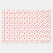 Feuille De Papier Cadeau Motif d'hiver blanc rouge mignon (Devant)