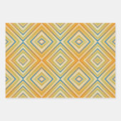 Feuille De Papier Cadeau Motif diamant alternatif Orange Pop (Devant)