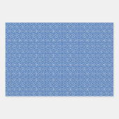 Feuille De Papier Cadeau Motif diamant, rouge, noir/blanc et bleu Cobalt (Devant 3)