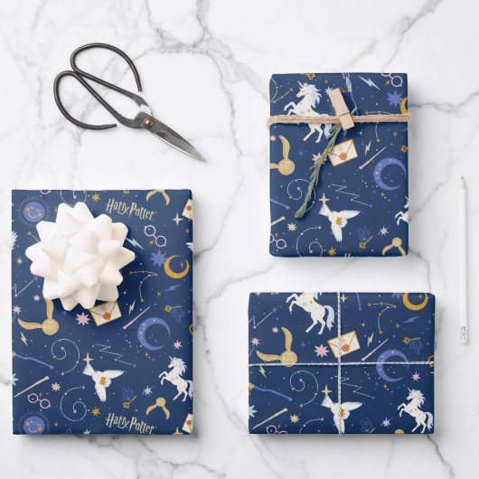 Feuille De Papier Cadeau Motif d'icône du solstice d'été HARRY POTTER™ (Recto)