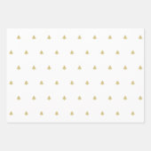Feuille De Papier Cadeau Motif d'icône simple Gold/White Christmas Tree (Devant 2)