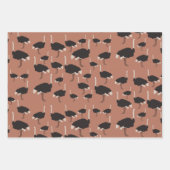 Feuille De Papier Cadeau Motif d'illustration Ostrich Bird (Devant)