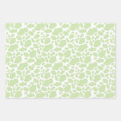 Feuille De Papier Cadeau Motif d'impression esthétique Pastel Green Cow (Devant 3)