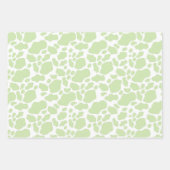Feuille De Papier Cadeau Motif d'impression esthétique Pastel Green Cow (Devant 2)