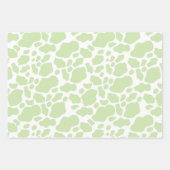 Feuille De Papier Cadeau Motif d'impression esthétique Pastel Green Cow (Devant)