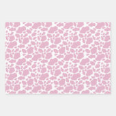 Feuille De Papier Cadeau Motif d'impression esthétique Pastel Rose Cow (Devant 3)