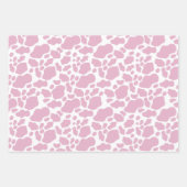 Feuille De Papier Cadeau Motif d'impression esthétique Pastel Rose Cow (Devant 2)
