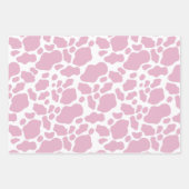 Feuille De Papier Cadeau Motif d'impression esthétique Pastel Rose Cow (Devant)