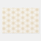 Feuille De Papier Cadeau Motif d'or beige sans couture arabesque (Devant)