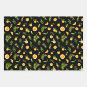 Feuille De Papier Cadeau Motif d'oranges et de feuillage (Devant 3)