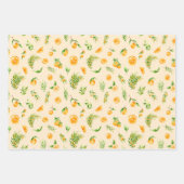 Feuille De Papier Cadeau Motif d'oranges et de feuillage (Devant 2)