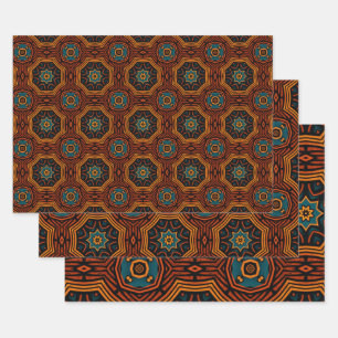 Feuille De Papier Cadeau Motif d'origine africaine no3