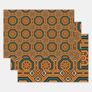 Feuille De Papier Cadeau Motif d'origine africaine no 10