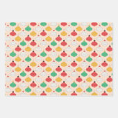 Feuille De Papier Cadeau Motif d'ornements de Noël rétro (Devant 2)