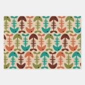Feuille De Papier Cadeau Motif d'os de poisson mignon (Devant 3)