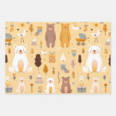 Feuille De Papier Cadeau Motif d'ours adorable (Devant 3)