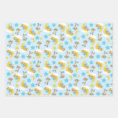 Feuille De Papier Cadeau Motif D'Ours, Mignonnes Ours, Nounours, Étoiles (Devant 2)