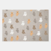Feuille De Papier Cadeau Motif d'ours mou (Devant 2)