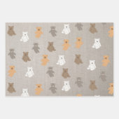 Feuille De Papier Cadeau Motif d'ours mou (Devant)
