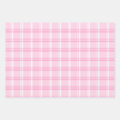 Feuille De Papier Cadeau Motif doux rose et blanc Plaid (Devant)