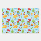 Feuille De Papier Cadeau Motif du camp d'été (Devant 3)