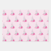 Feuille De Papier Cadeau Motif du château rose (Devant)