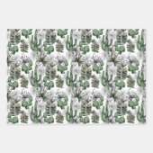 Feuille De Papier Cadeau Motif du désert de Cactus (Devant 2)