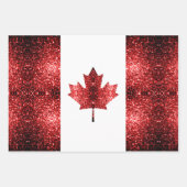 Feuille De Papier Cadeau Motif du drapeau du Canada (Devant)