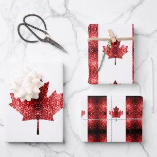Feuille De Papier Cadeau Motif du drapeau du Canada