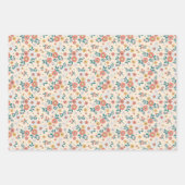 Feuille De Papier Cadeau Motif du jardin de fleurs de corail (Devant 3)