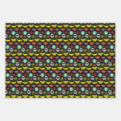 Feuille De Papier Cadeau Motif du logo de la ligue de justice de Chibi (Devant 3)