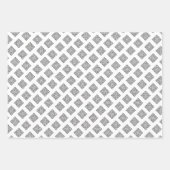 Feuille De Papier Cadeau Motif du noeud celte noir blanc (Devant 3)