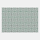 Feuille De Papier Cadeau Motif du noeud celte noir blanc (Devant)