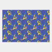 Feuille De Papier Cadeau Motif du signal de chauve-souris Batman (Devant)