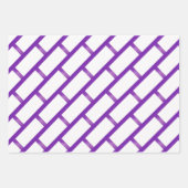 Feuille De Papier Cadeau Motif dynamique violet violet tendance (Devant 3)