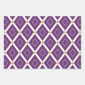 Feuille De Papier Cadeau Motif dynamique violet violet tendance (Devant)