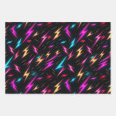 Feuille De Papier Cadeau Motif éclair coloré (Devant)