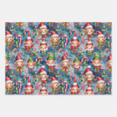 Feuille De Papier Cadeau Motif Elfe Noël (Devant 2)