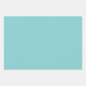 Feuille De Papier Cadeau Motif emblématique de Noël Aqua/White (Devant 3)